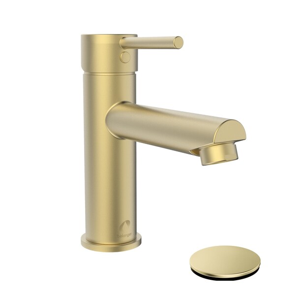 Keeney Mfg Single Handle Bathroom Faucet with Drain, Matte Gold DEL21CMG - main